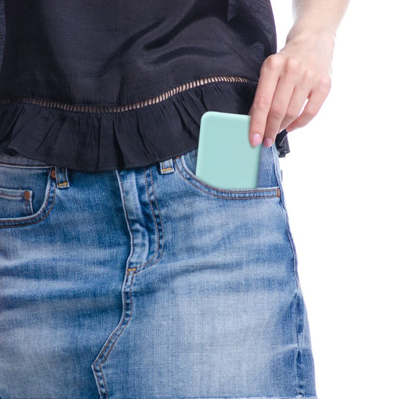 WOBSION Small Mirror with Lights,LED Compact Makeup Mirror,1x/3x Mini Travel Mirror with Magnification,Portable for Purse,Pocket,Gifts for Girls,Cyan - Image 3